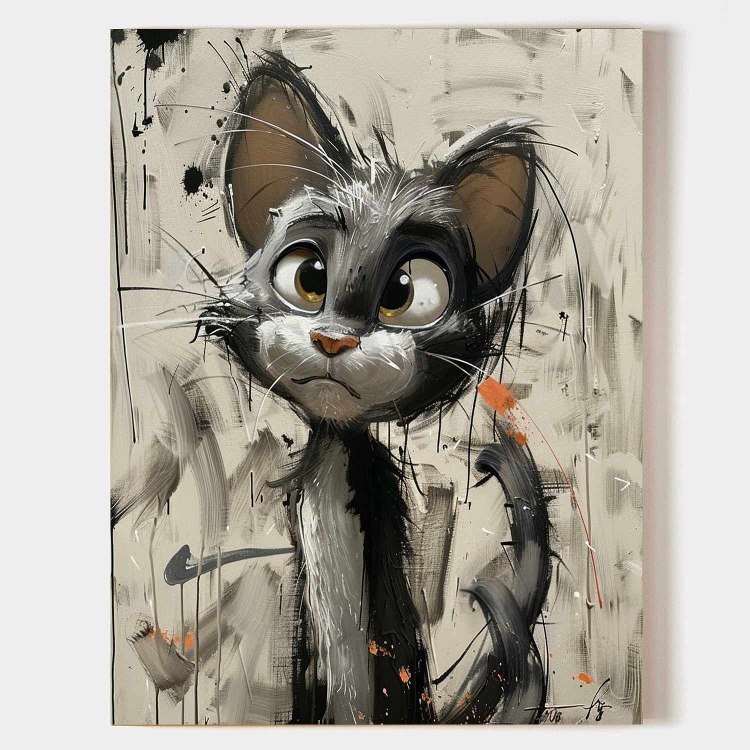 Wall Art Textured Expressive Brushstroke