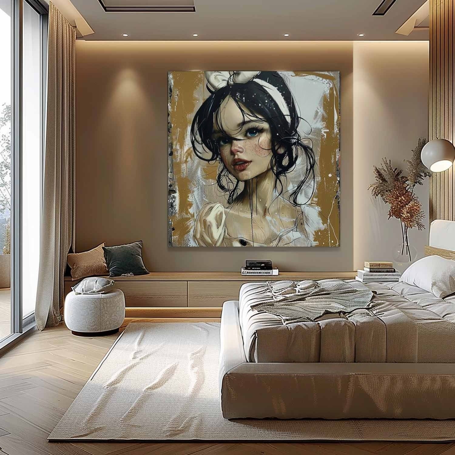 Wall Art Textured Expressive Brushstroke
