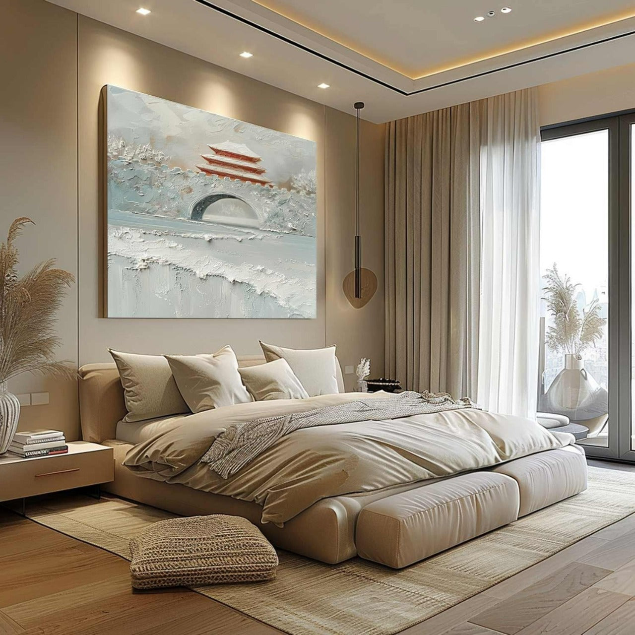Wall Art Snow-Covered Ancient Chinese