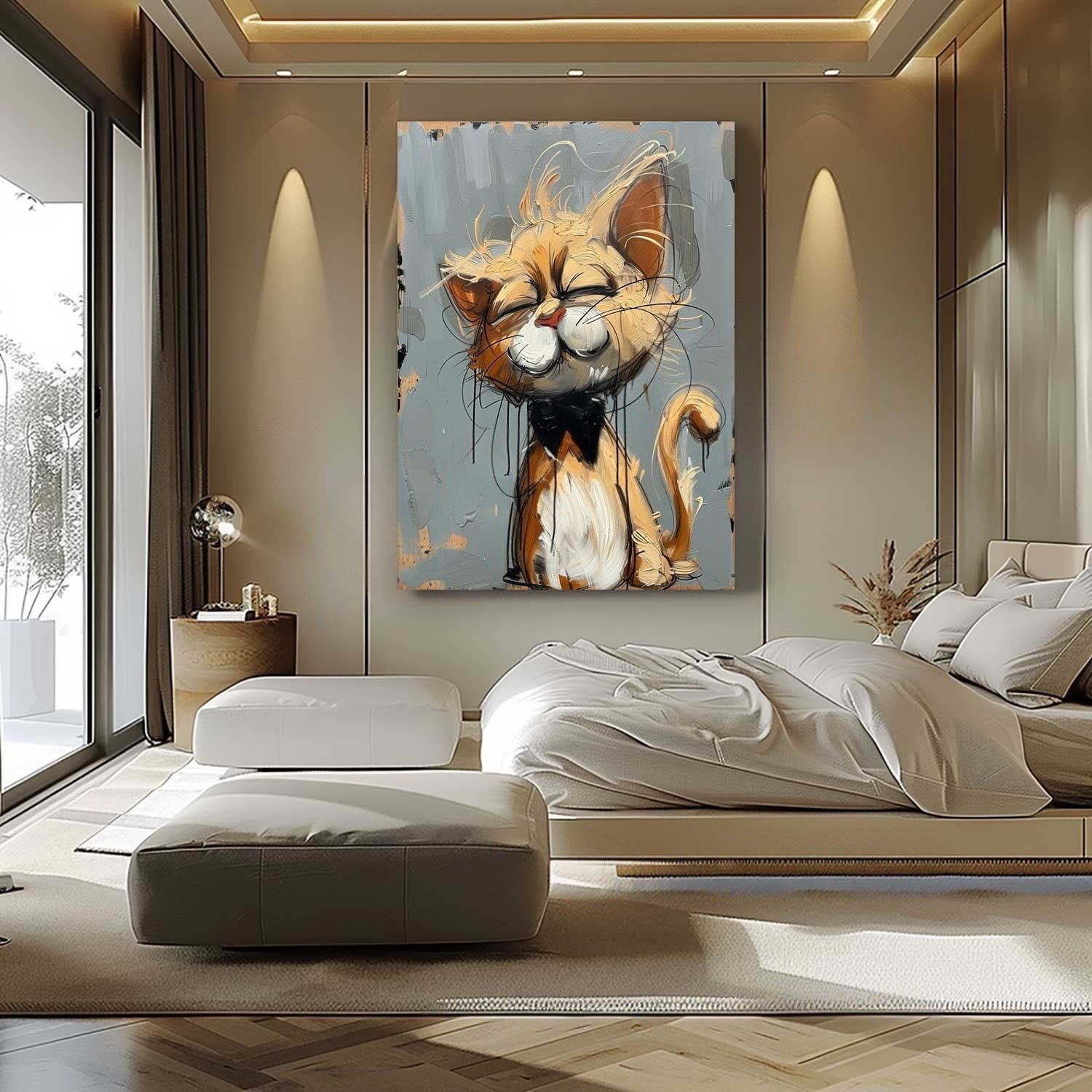 Wall Art Textured Expressive Brushstroke