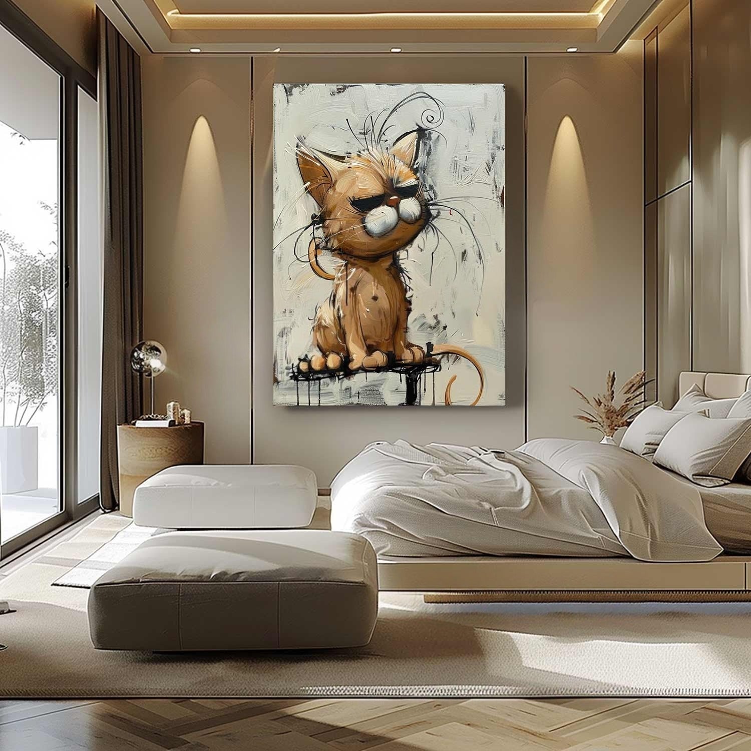 Wall Art Textured Expressive Brushstroke