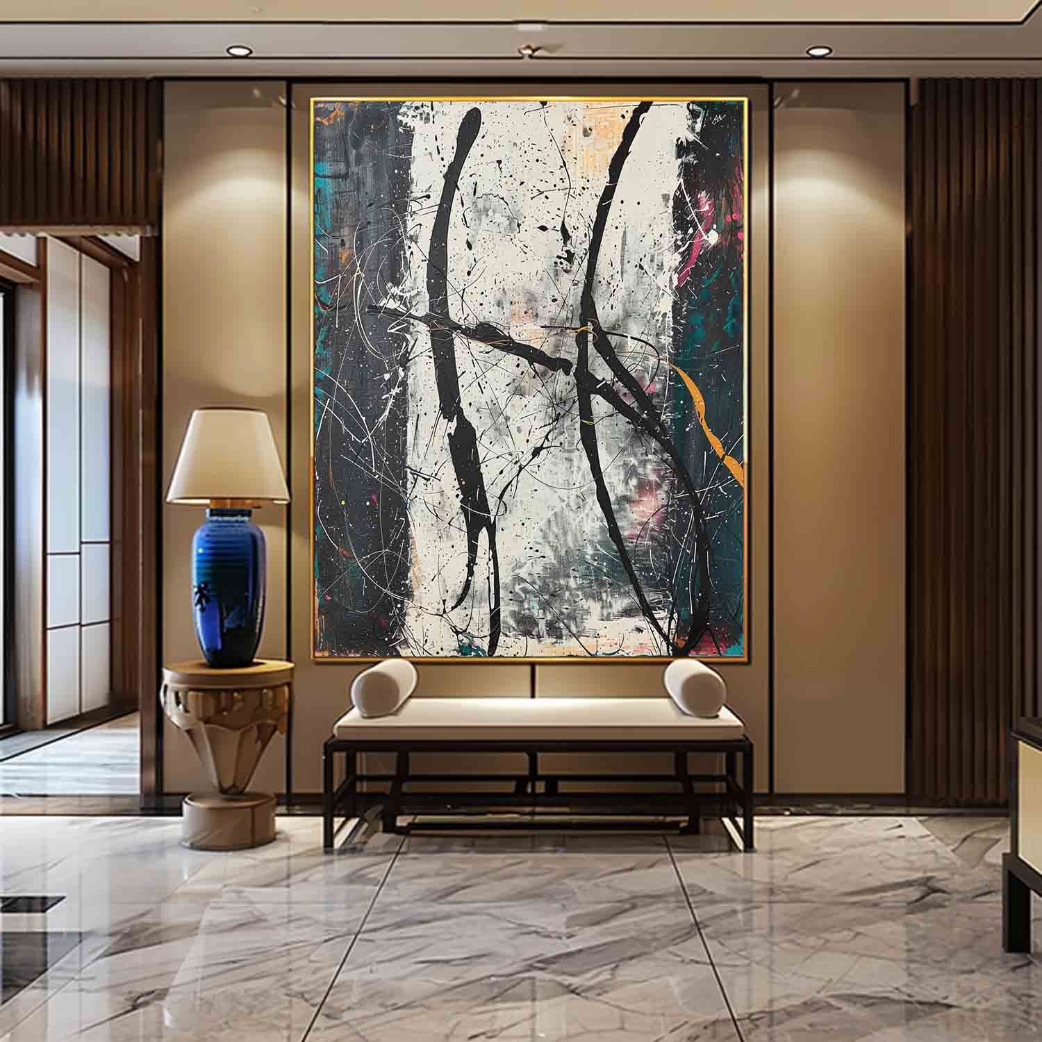 Wall Art Abstract Expressionism Energetic Modern