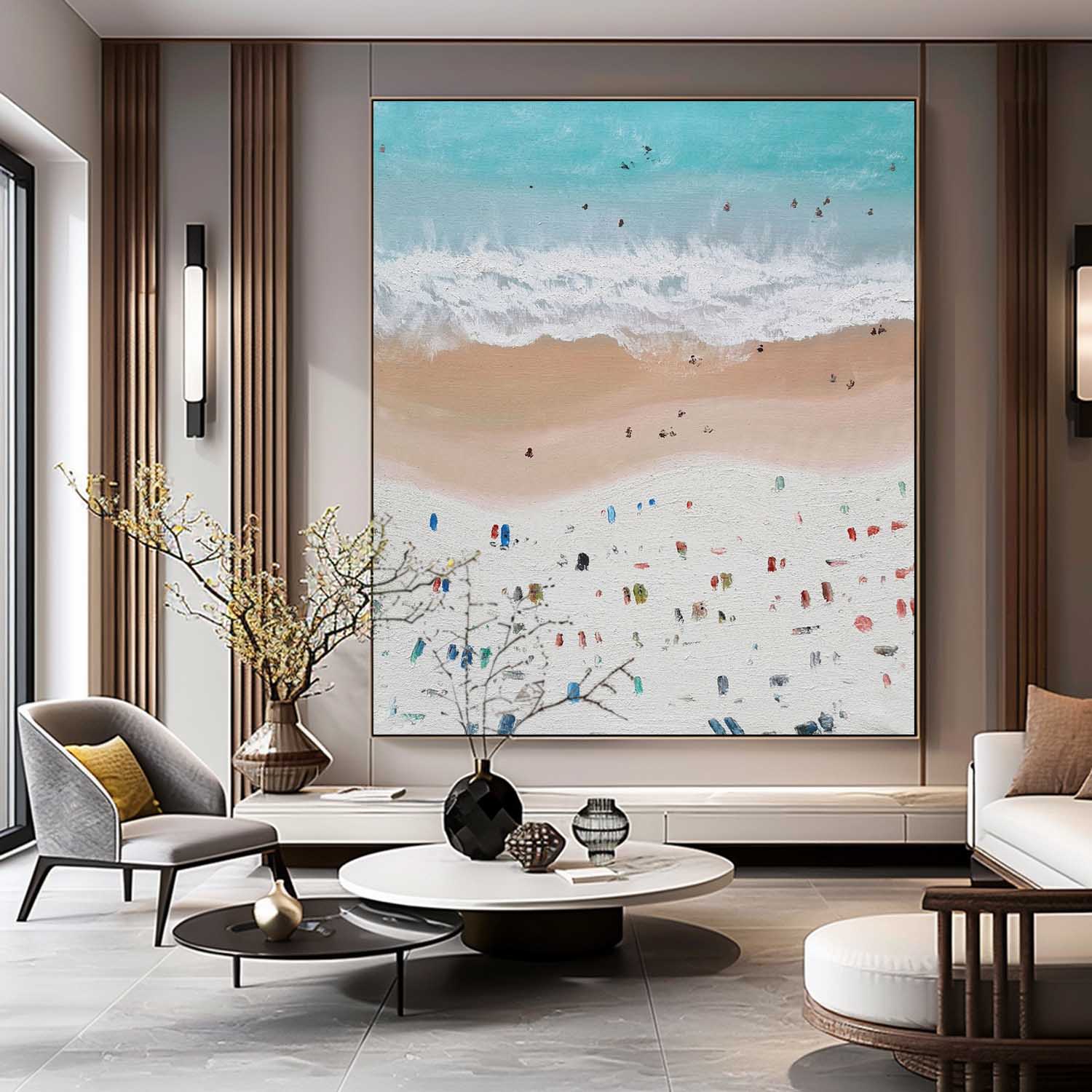 Plaster Art Texture Painting SG265 - Neutralighting