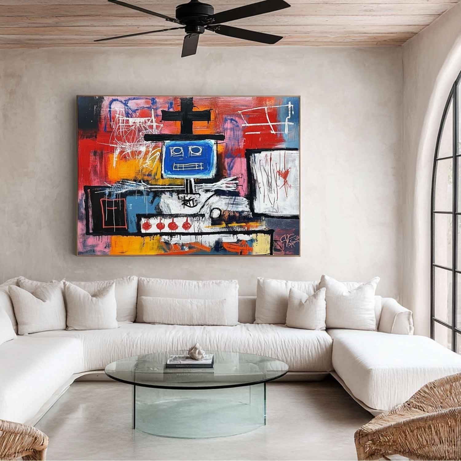 Wall Art Neo Expressionist Robot Painting
