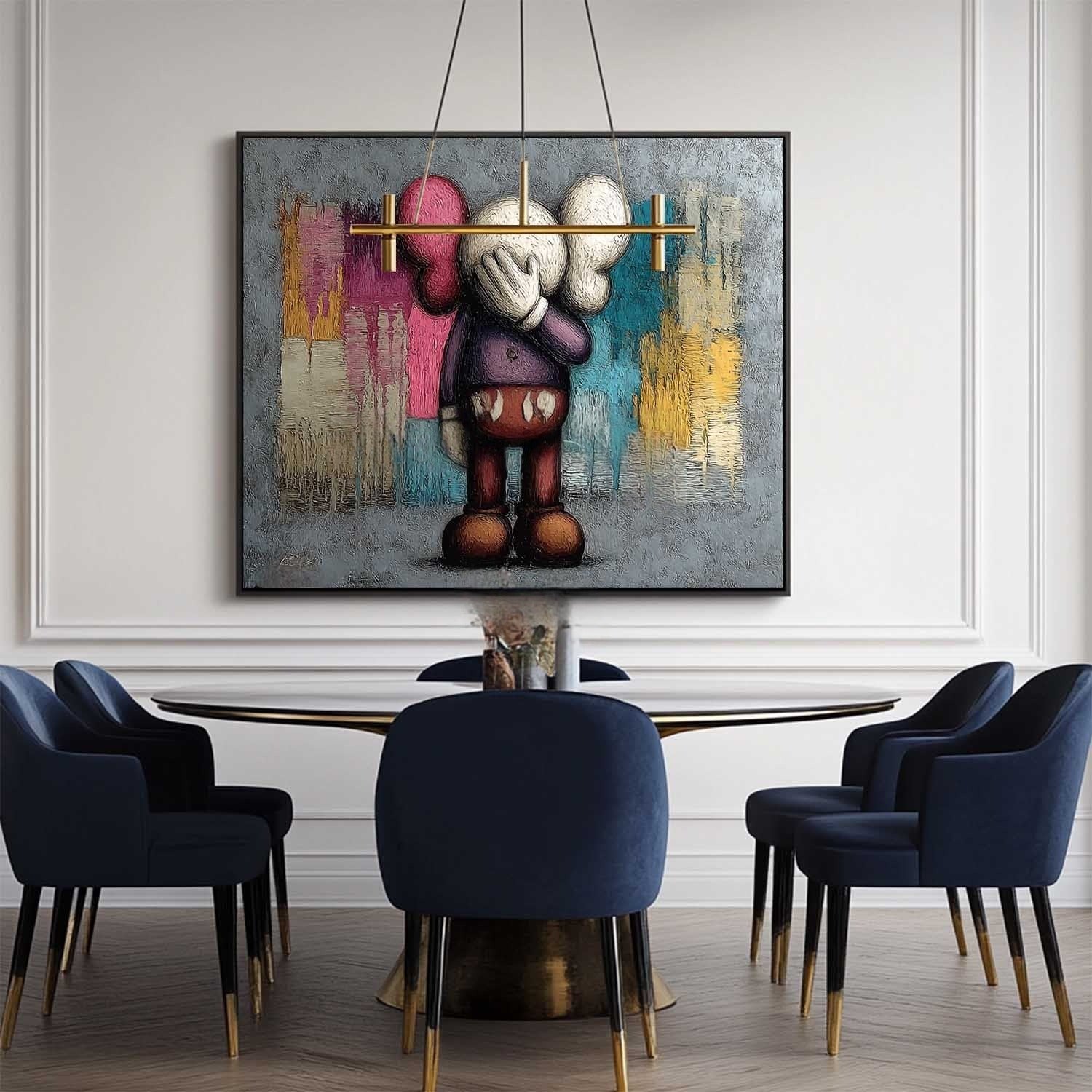 Wall Art Introspective Textured Kaws