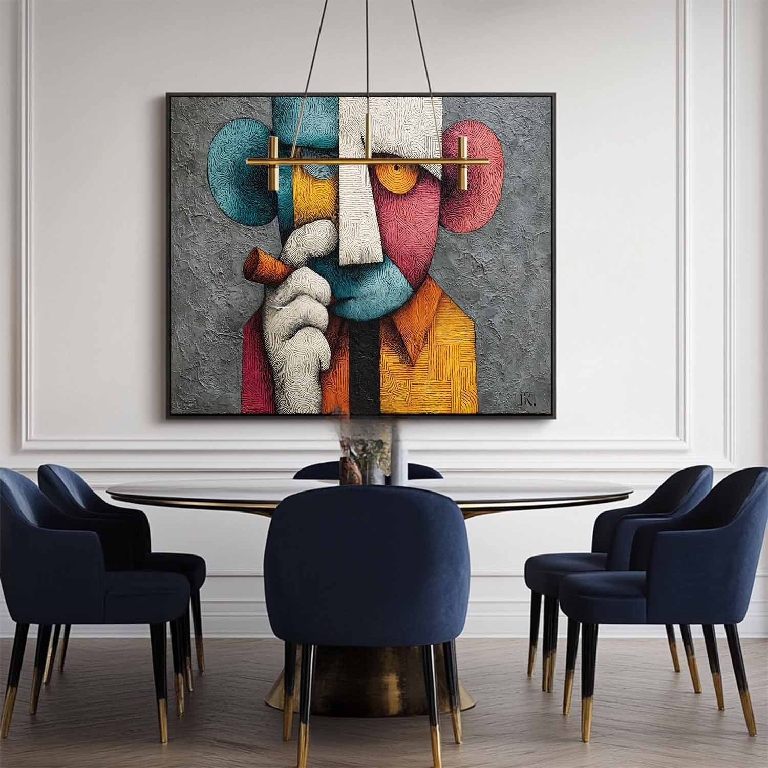 Cubist Kaws Pop Art Painting