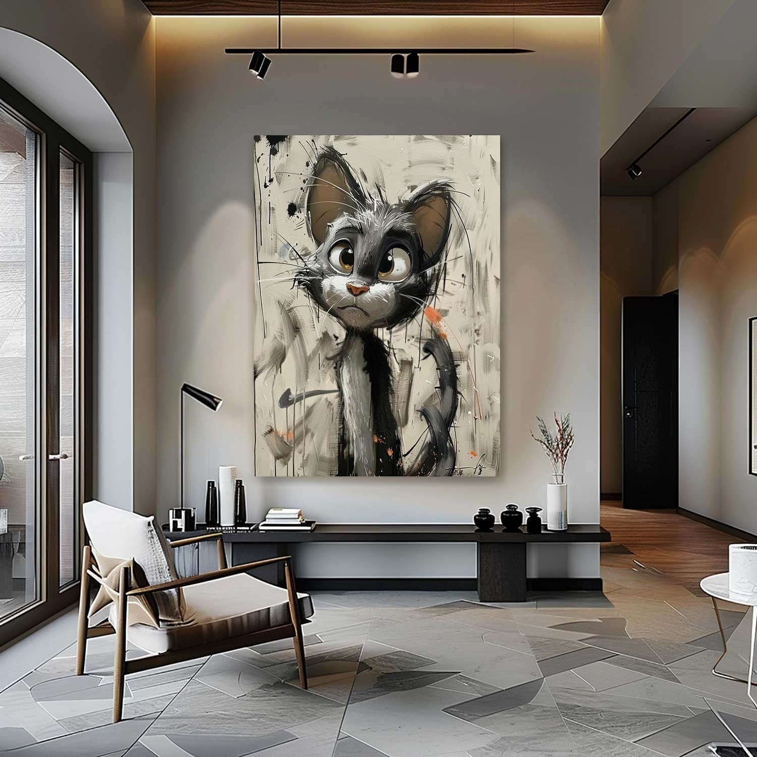 Wall Art Textured Expressive Brushstroke