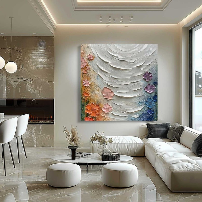 Wall Art Abstract Floral Textured Modern