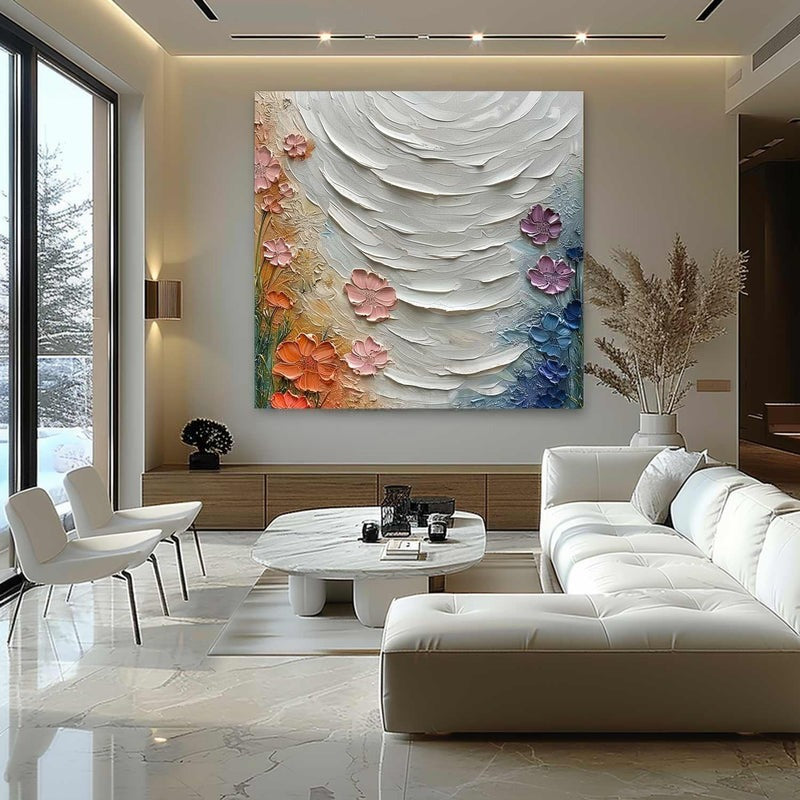 Wall Art Abstract Floral Textured Modern
