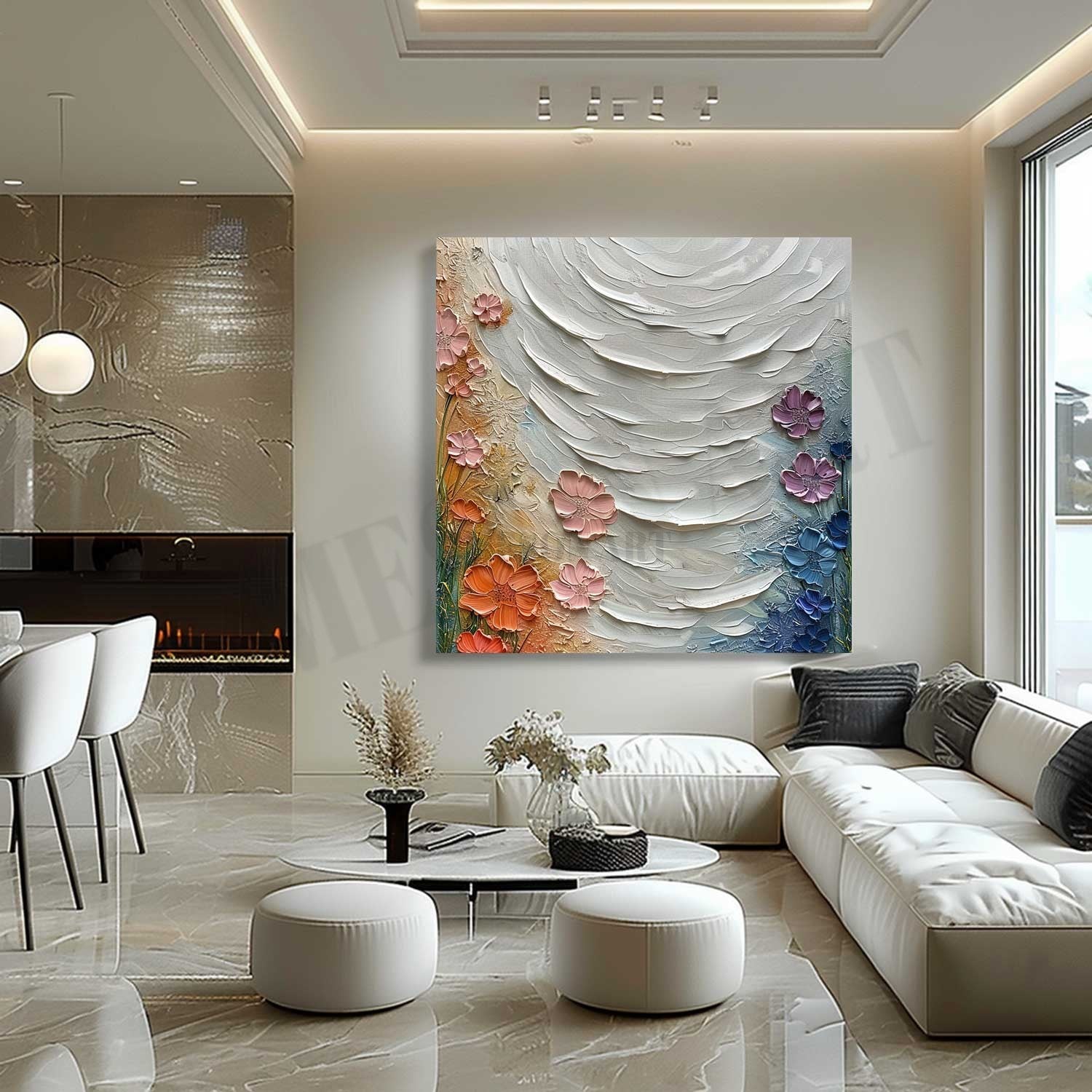 Plaster Art Texture Painting SG332 - Neutralighting