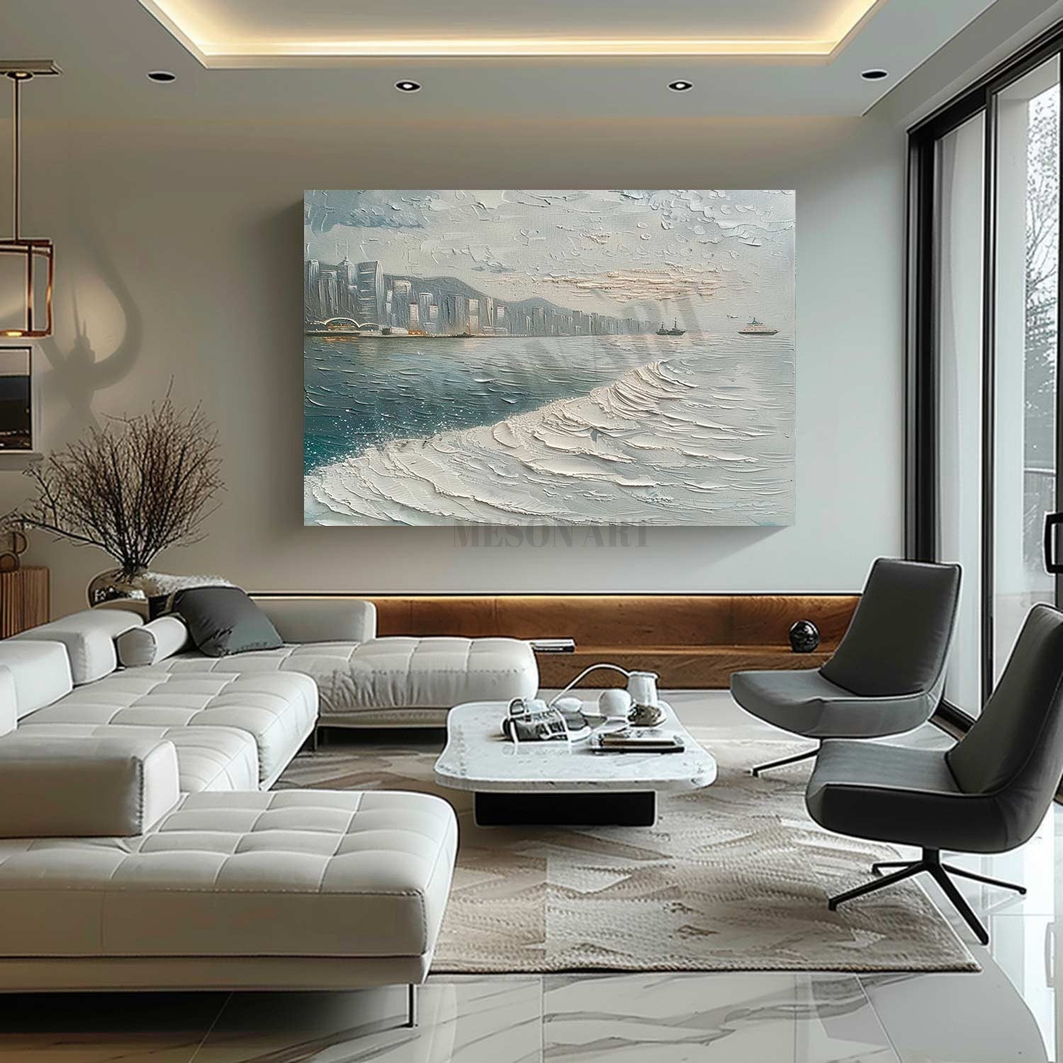 Plaster Art Texture Painting SG313 - Neutralighting