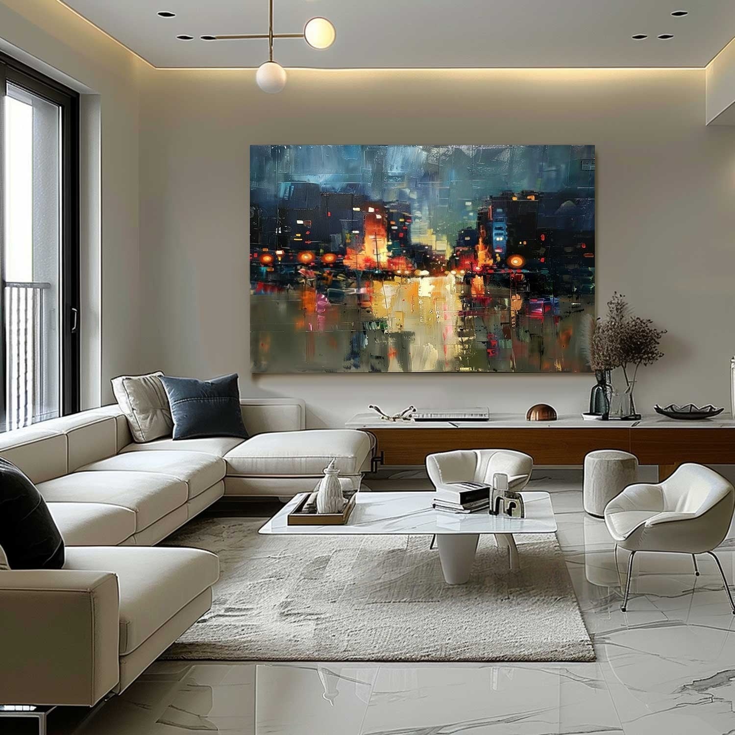 Wall Art Impressionist Textured Urban