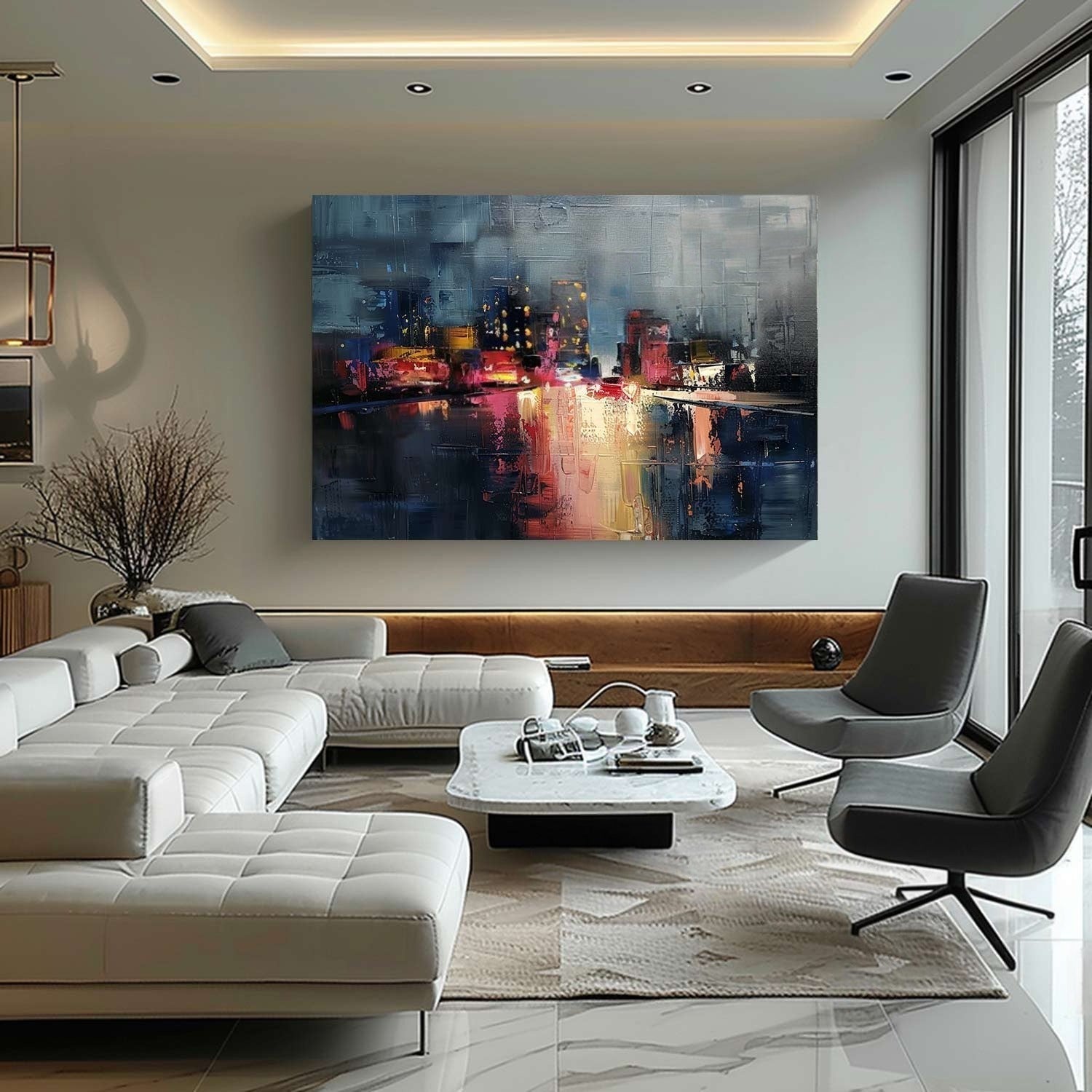 Wall Art Expressive Brushstroke