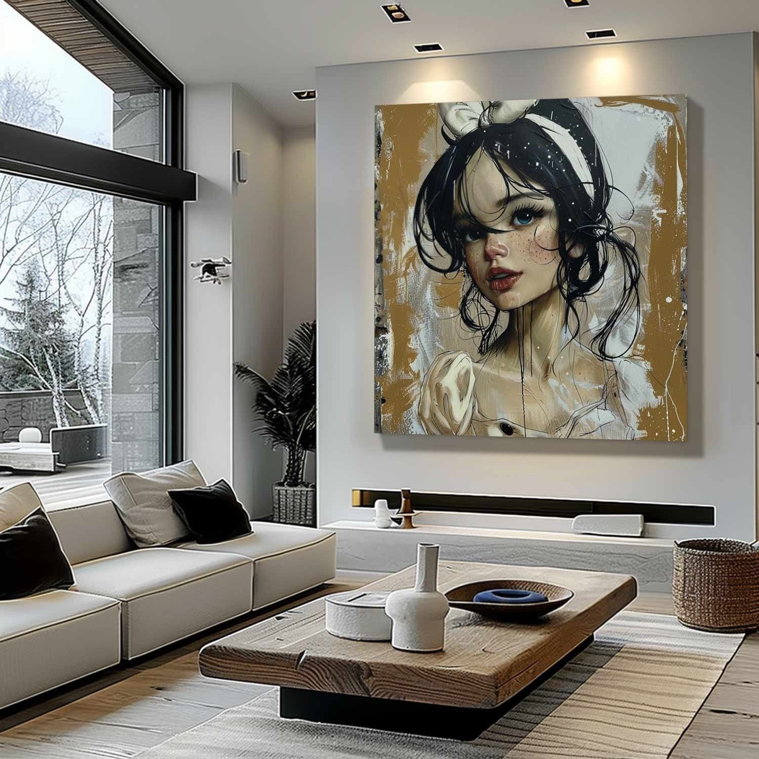 Wall Art Textured Expressive Brushstroke