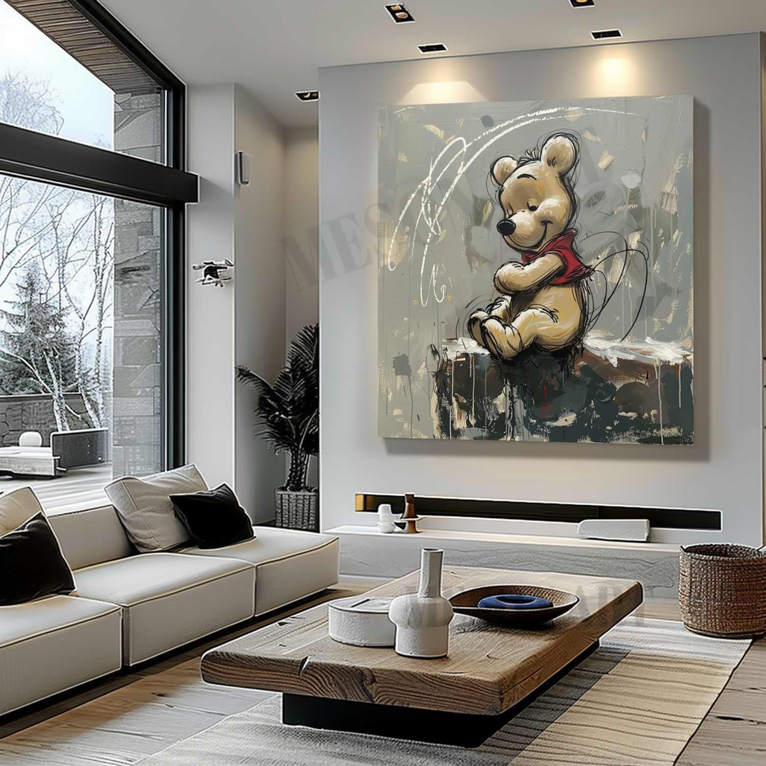Wall Art Textured Whimsical Winnie Pop