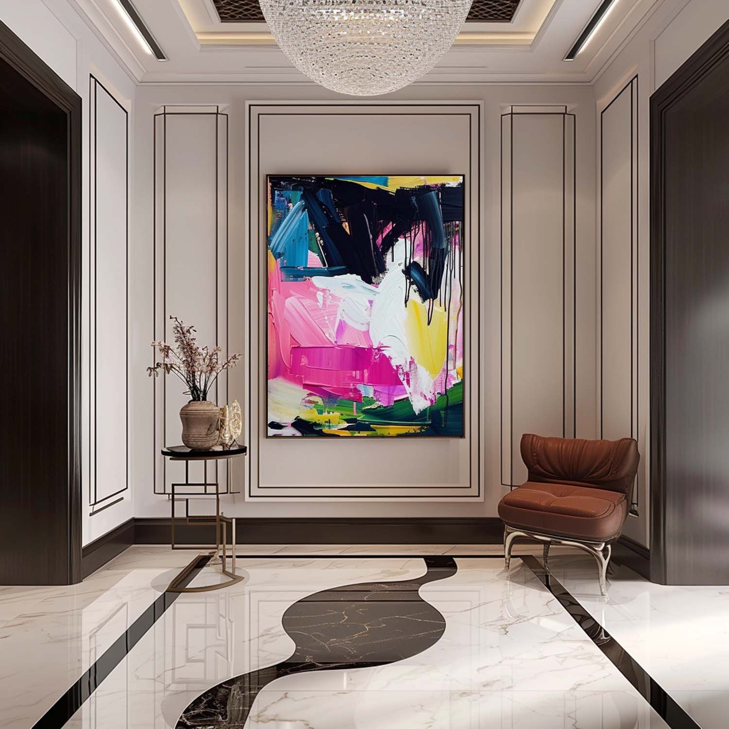 Vibrant Abstract Expressionist Impasto Painting
