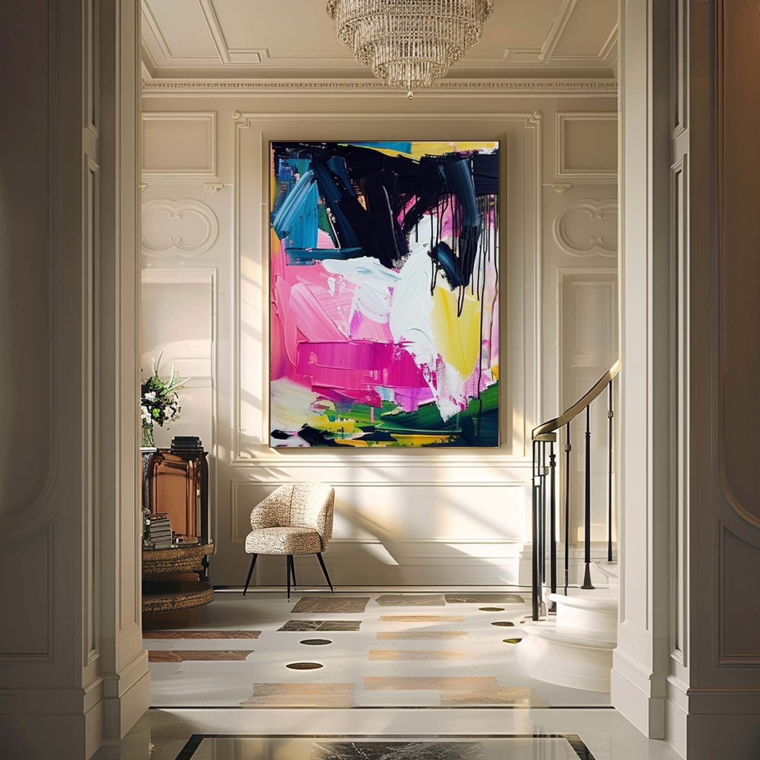 Vibrant Abstract Expressionist Impasto Painting