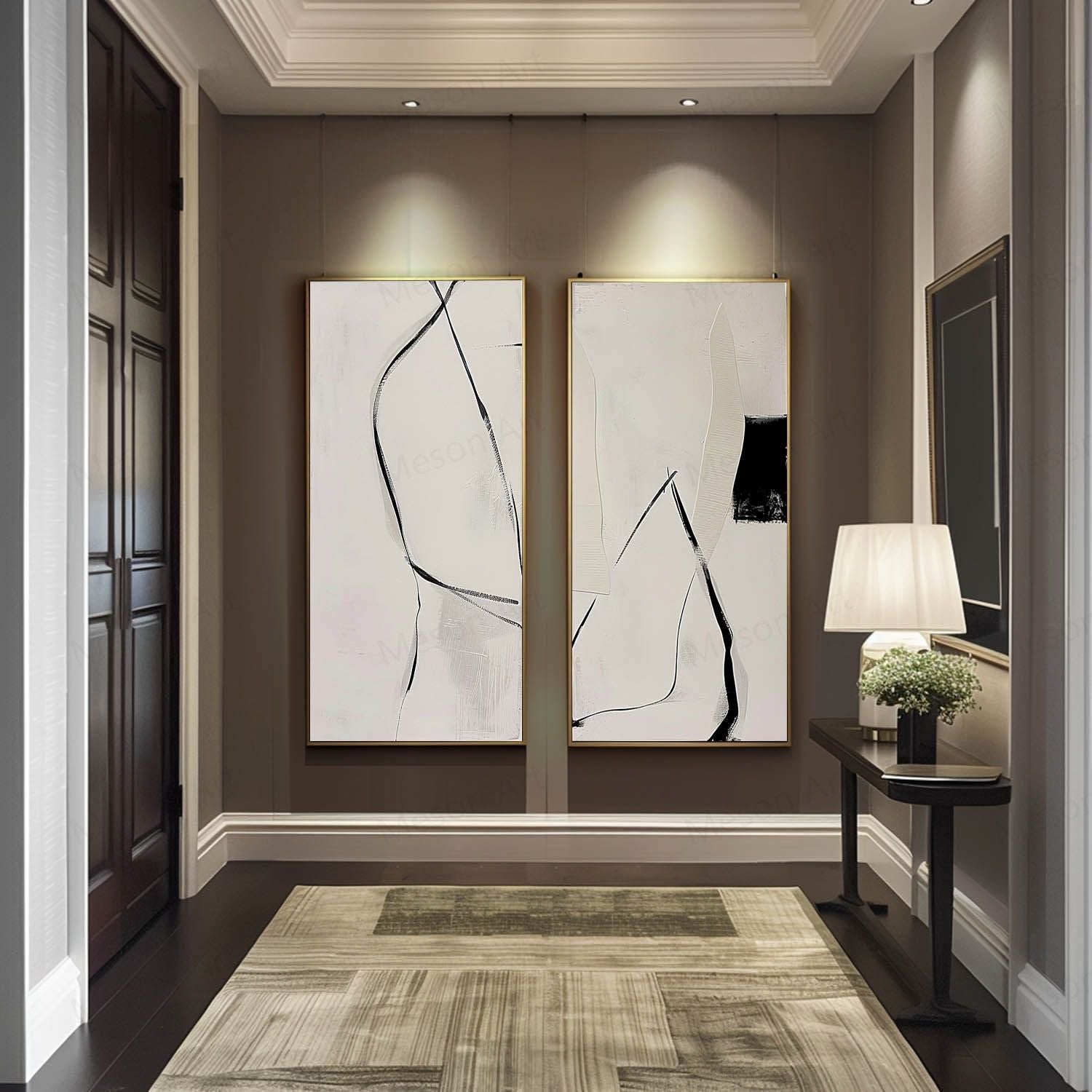 Wall Art Minimalist Linear Wabi-Sabi Serene