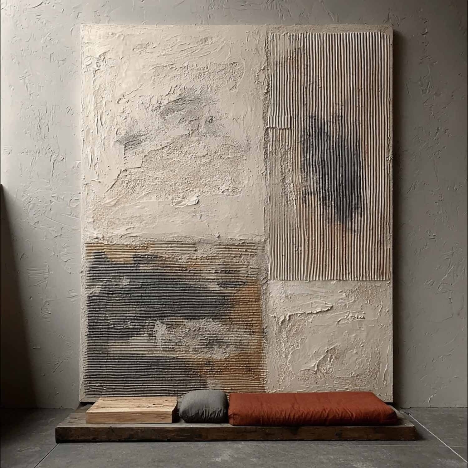 Wall Art Minimalist Textured Quadrant