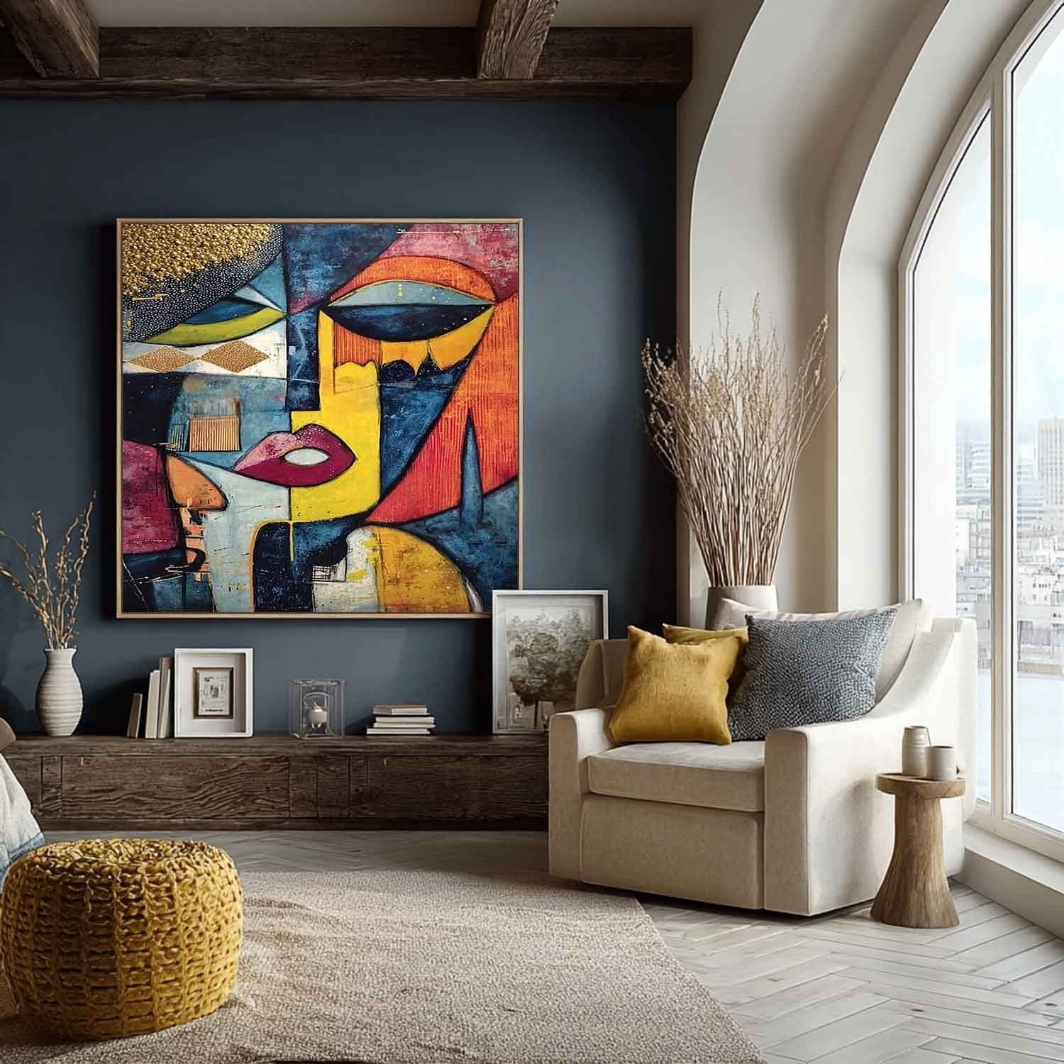 Cubist Abstract Face Painting
