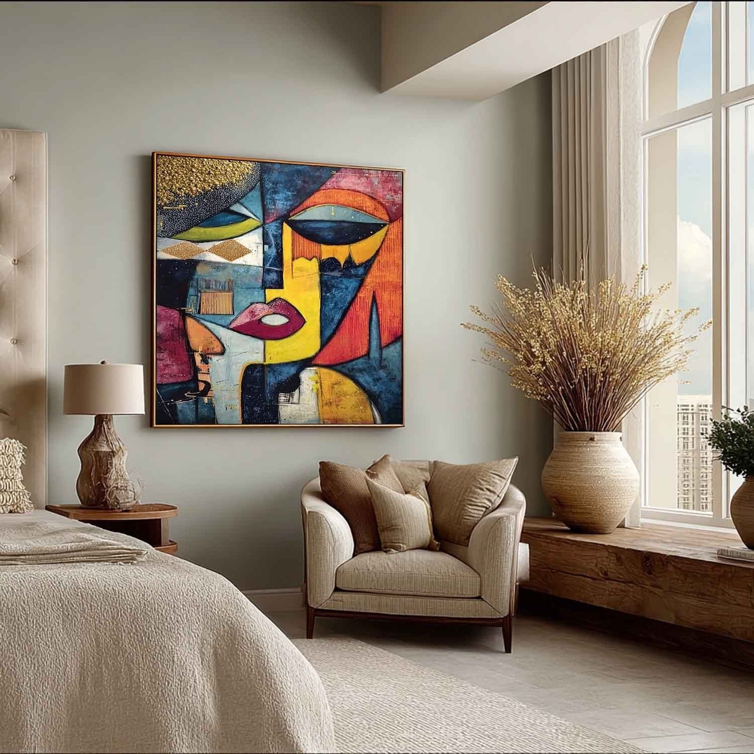 Cubist Abstract Face Painting