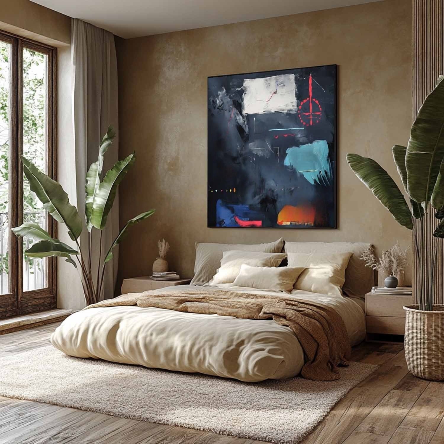 Wall Art Dynamic Textured Bold Dark