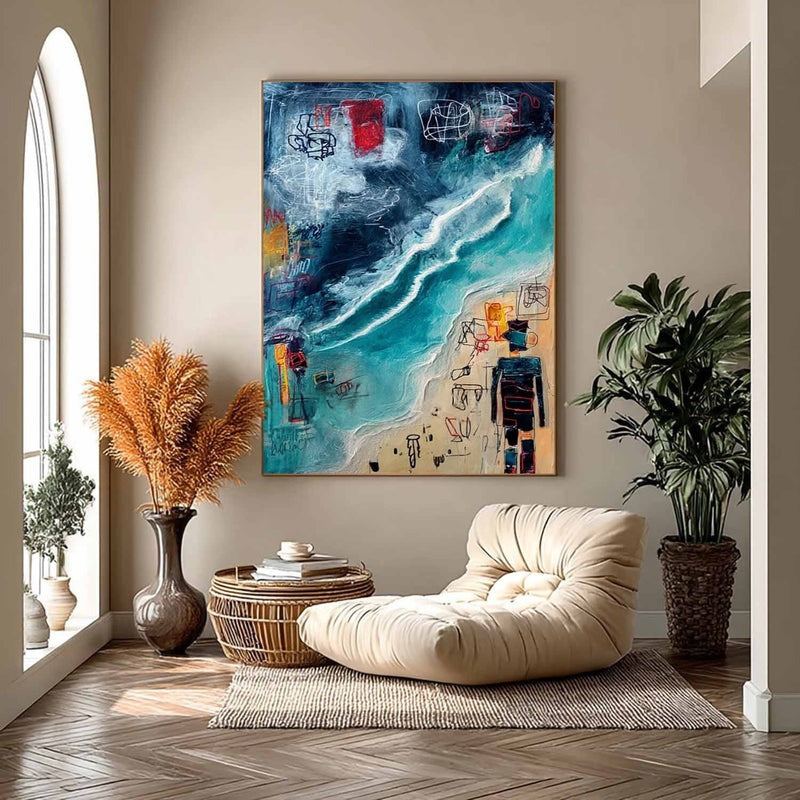 Wall Art Abstract Ocean Painting