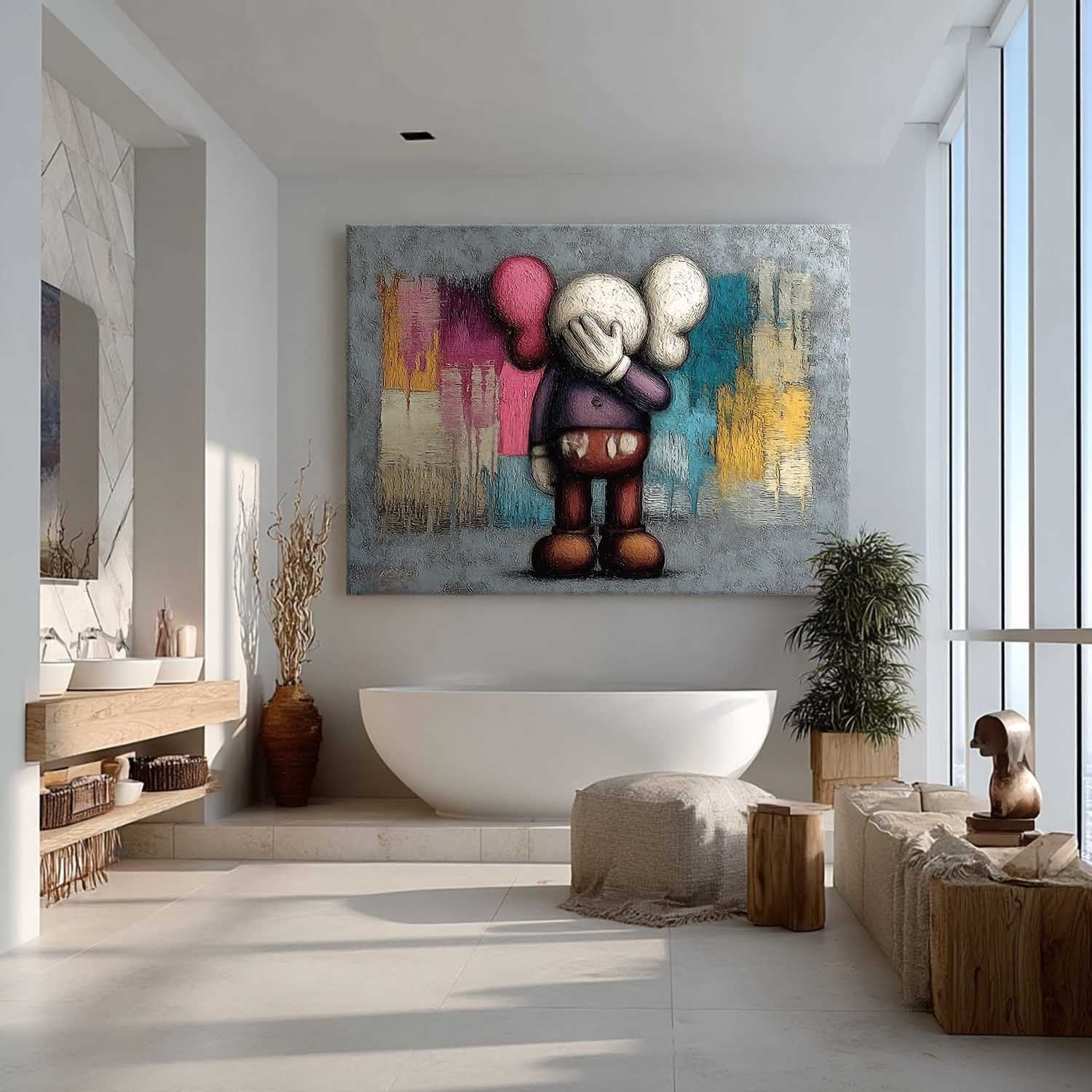 Wall Art Introspective Textured Kaws