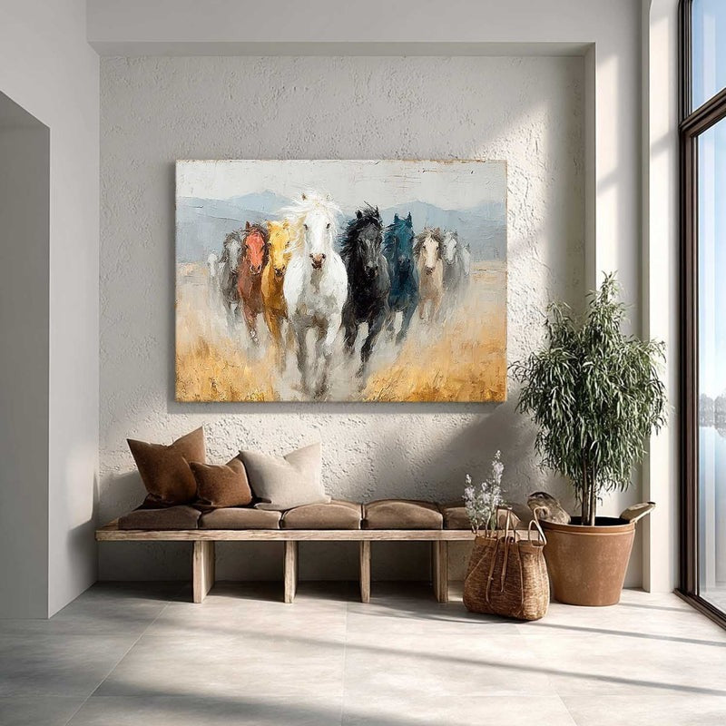 Wall Art Running Horse Painting