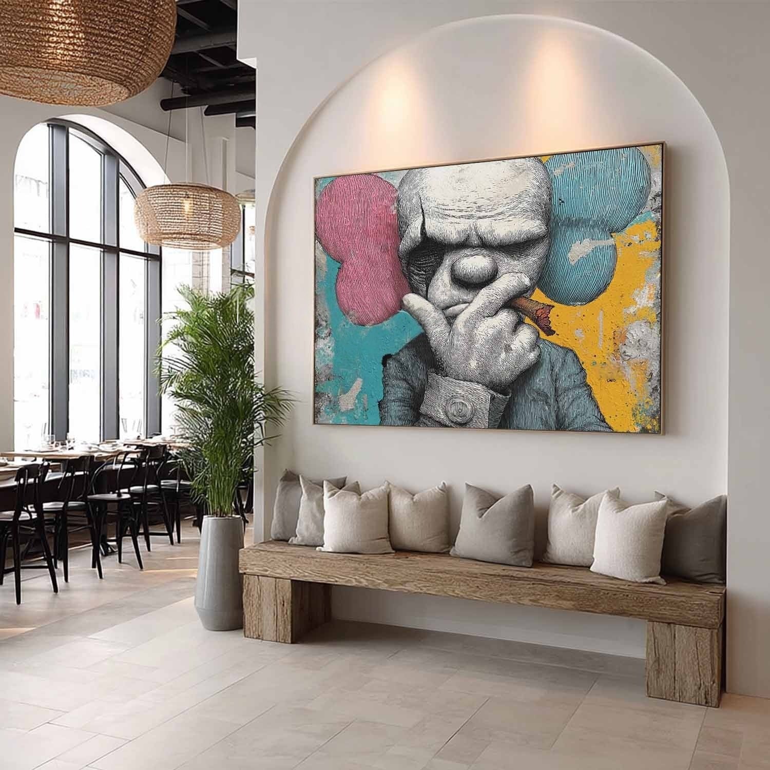 Kaws Style Gangster Pop Art Painting