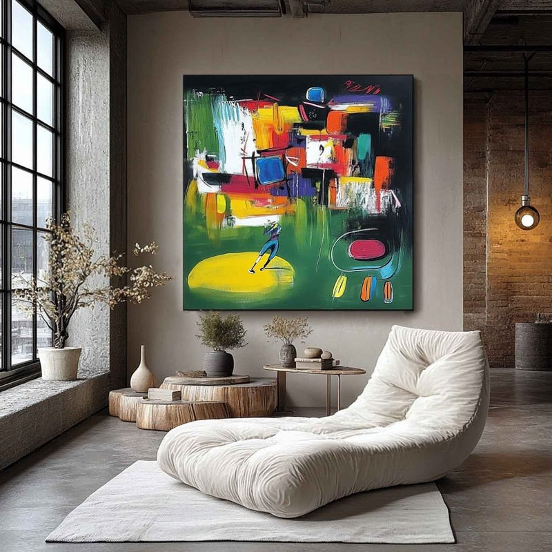 Wall Art Expressionist Golf Painting