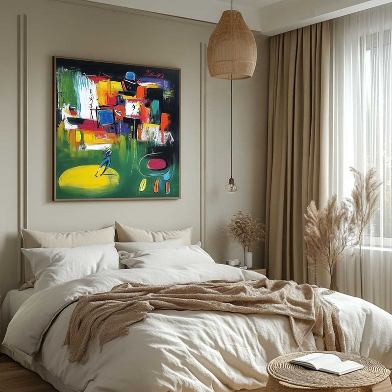 Wall Art Expressionist Golf Painting