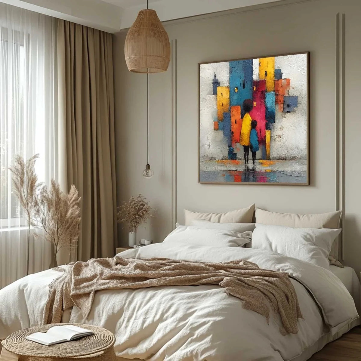 Wall Art Warm Textured Parent Child
