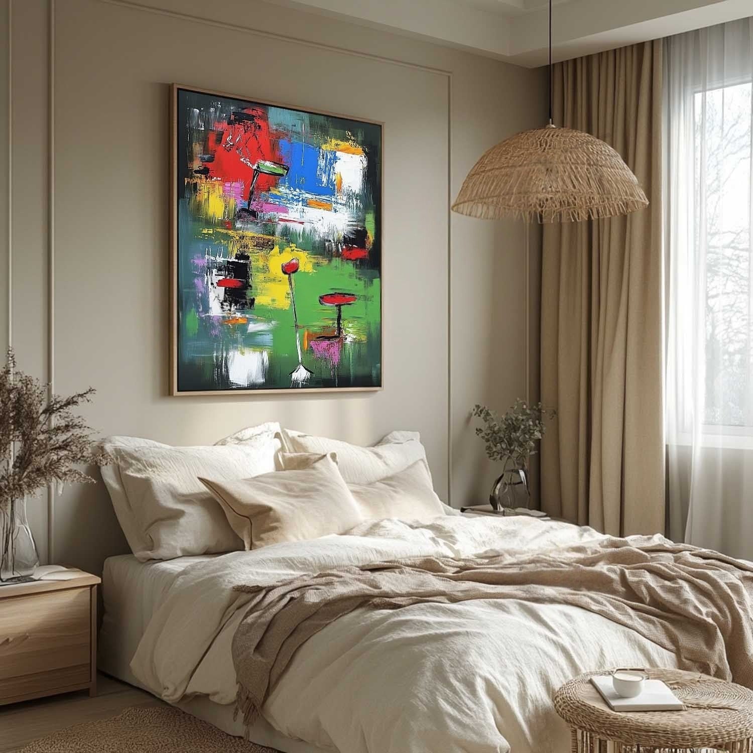 Wall Art Vertical Expressionist Golf Painting