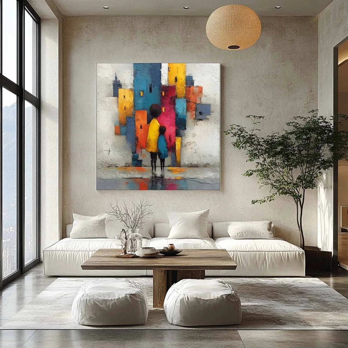 Wall Art Warm Textured Parent Child