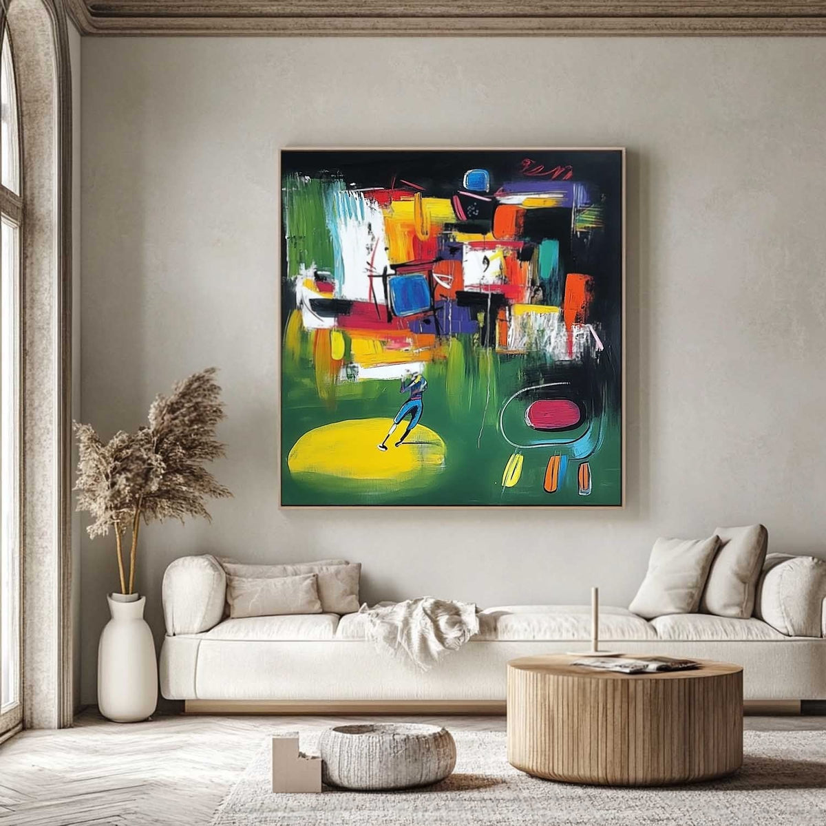 Wall Art Expressionist Golf Painting