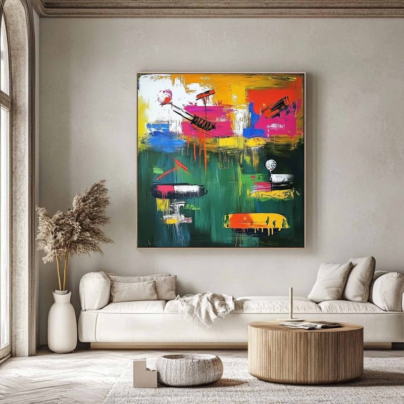 Wall Art Square Expressionist Golf Painting