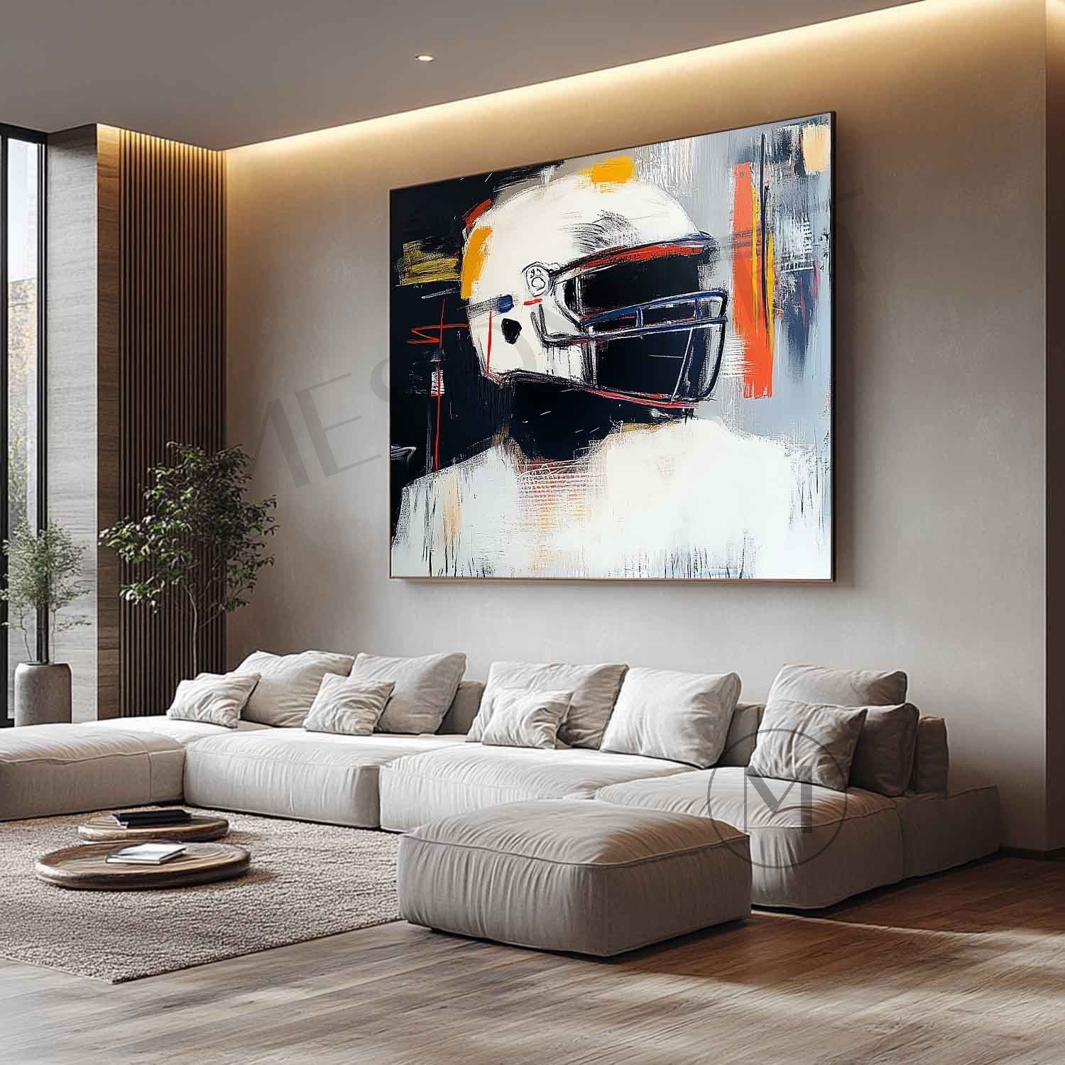 Wall Art Expressionist Racing Helmet