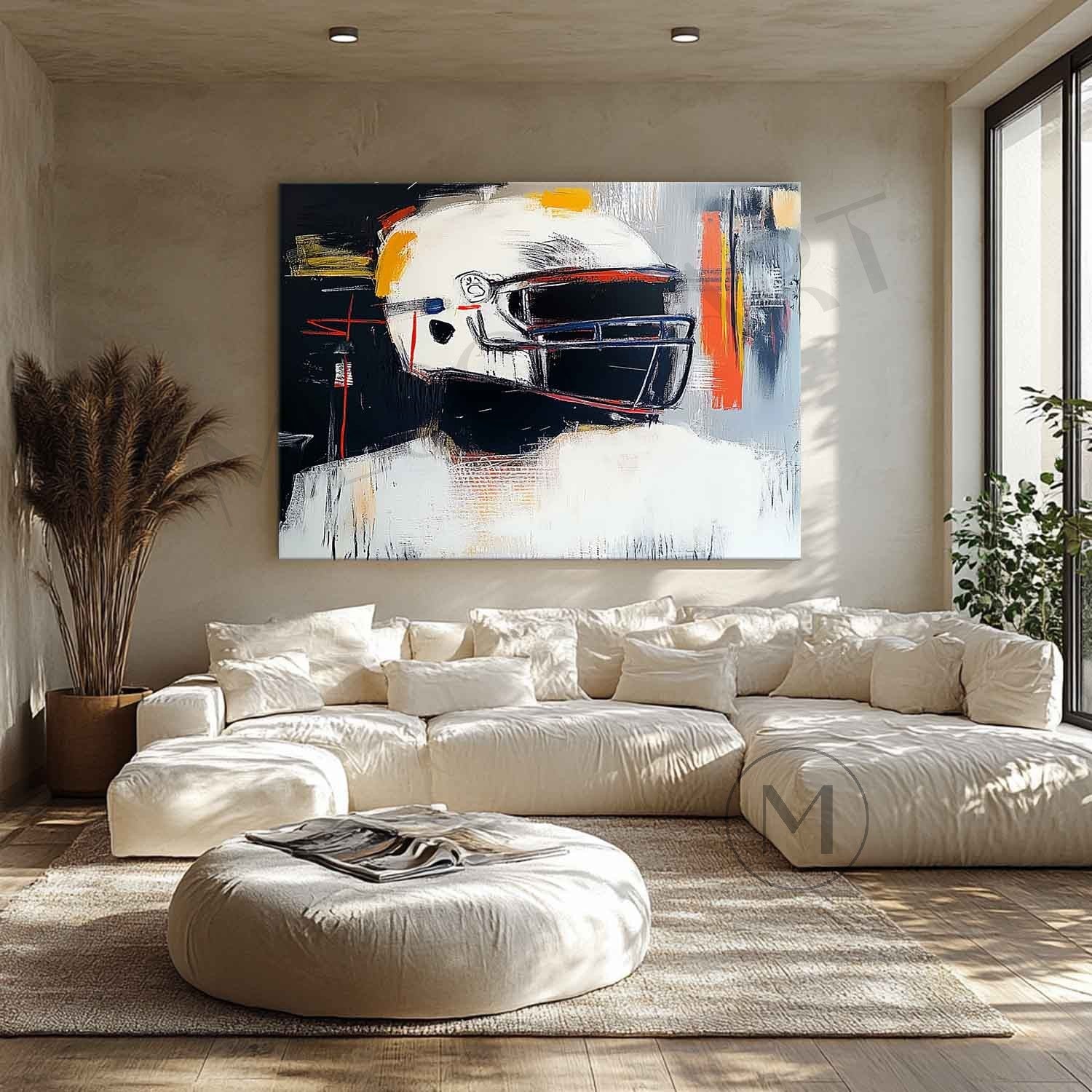 Wall Art Expressionist Racing Helmet