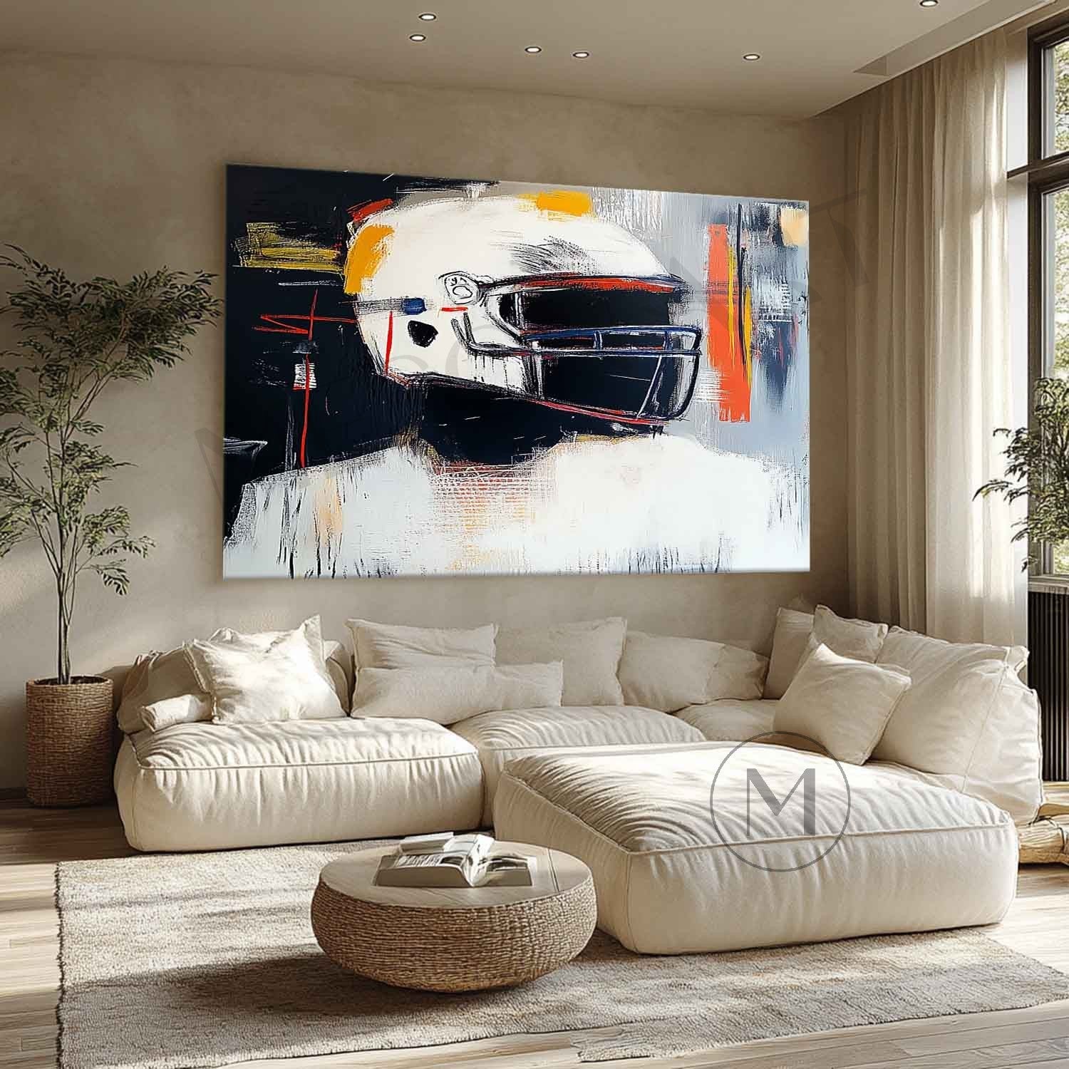 Wall Art Expressionist Racing Helmet