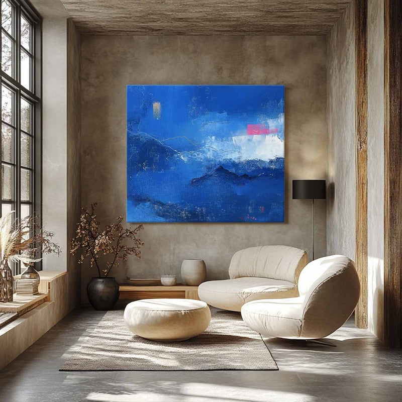 Wall Art Majestic Textured Blue