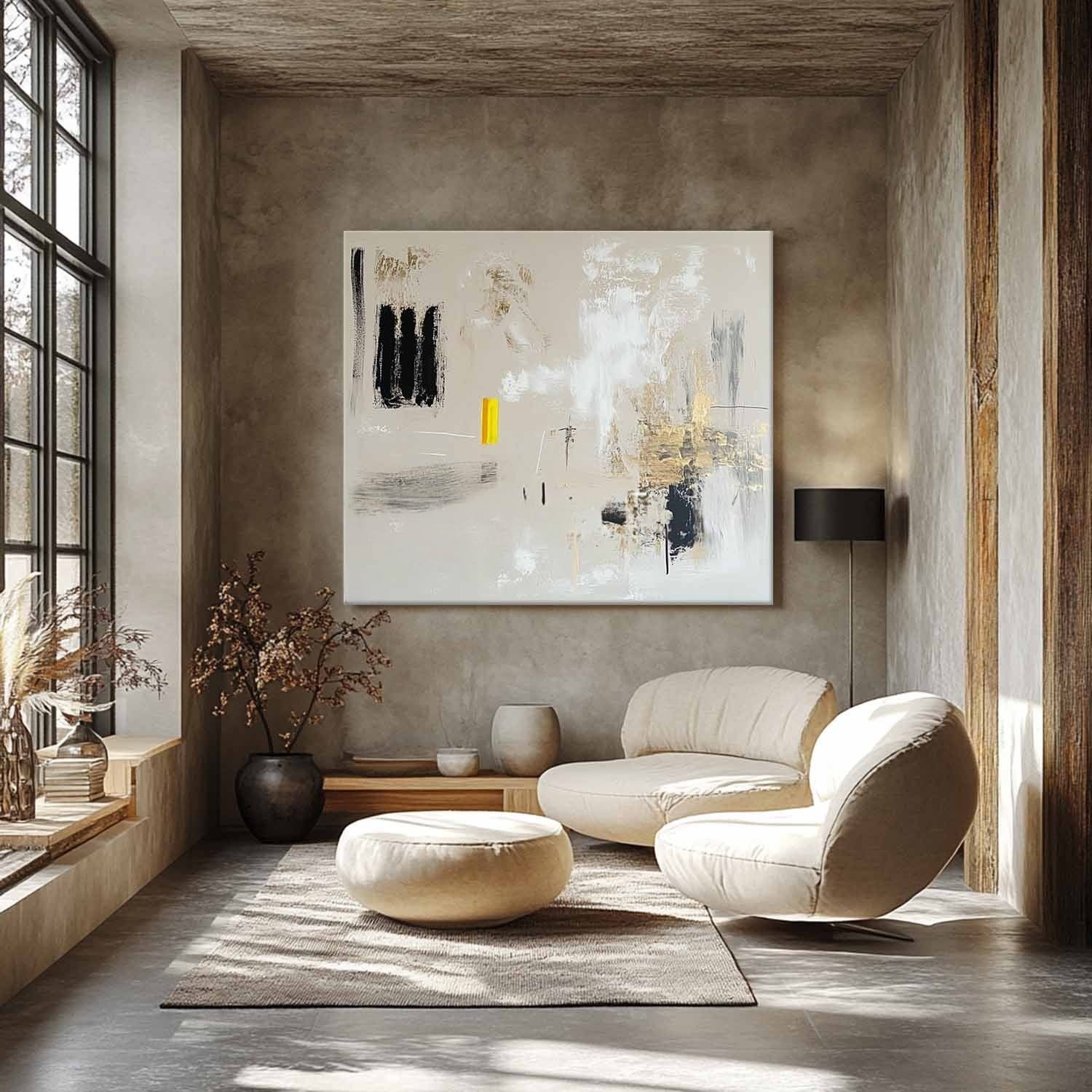 Wall Art Modern Textured Neutral