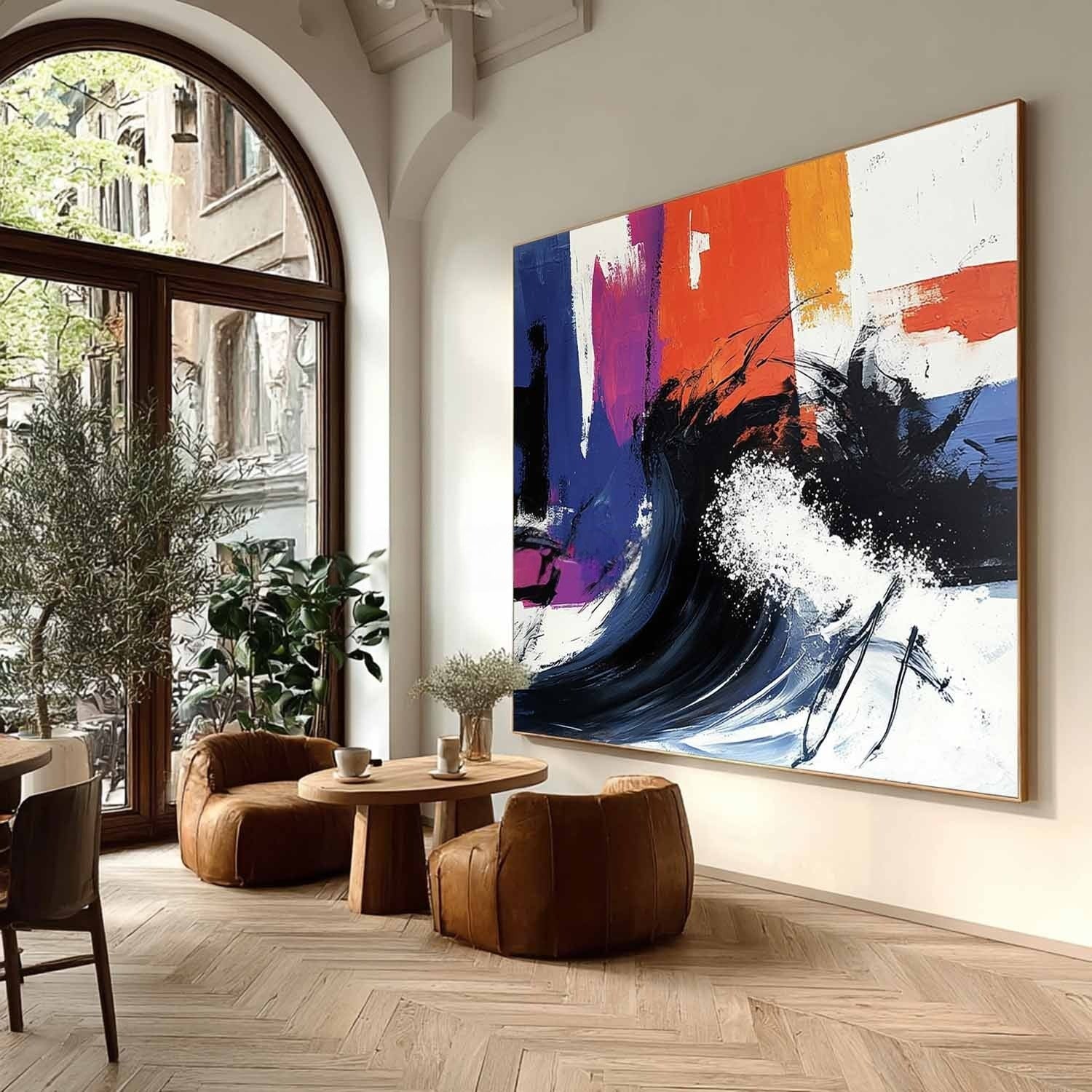 Wall Art Dynamic Textured Wave