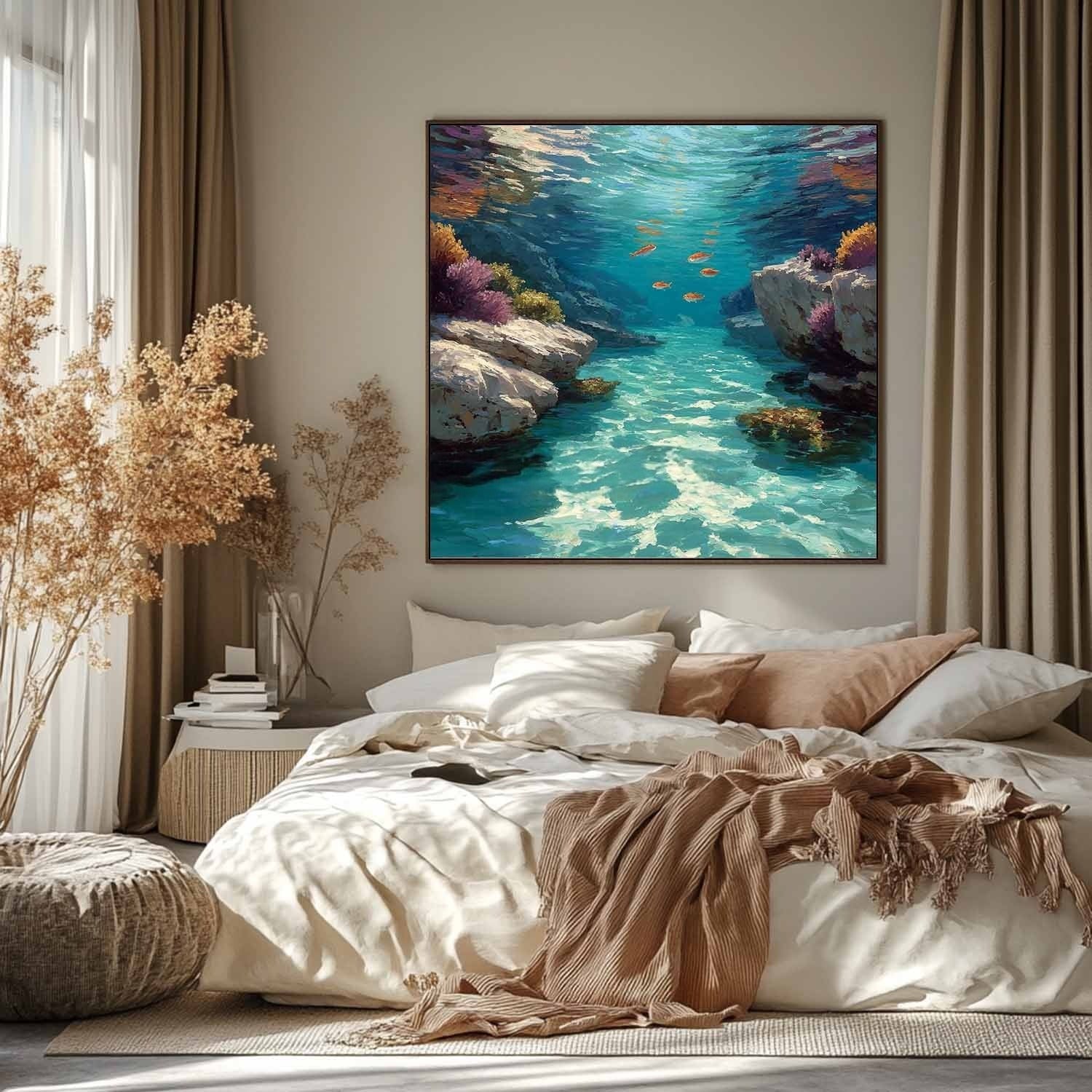 Wall Art Underwater Cove Fish Coral Realistic