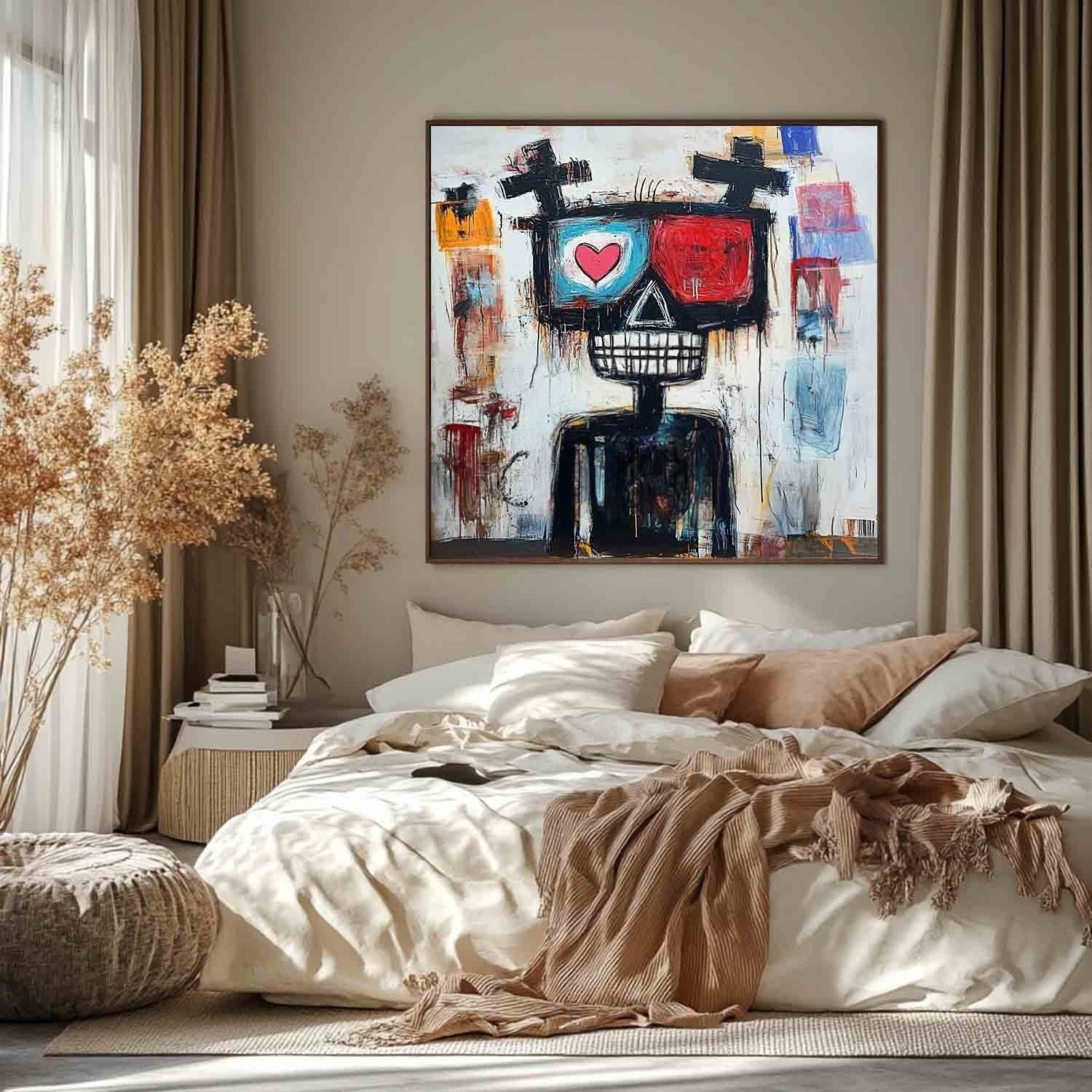 Wall Art Neo Expressionist Skeleton Heart