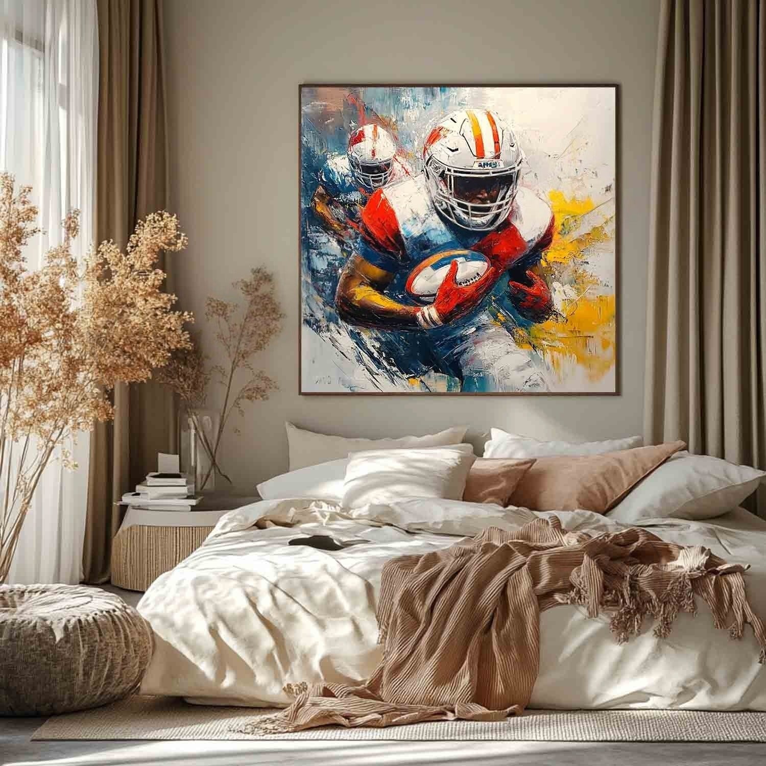 Wall Art Expressionist American Football Player