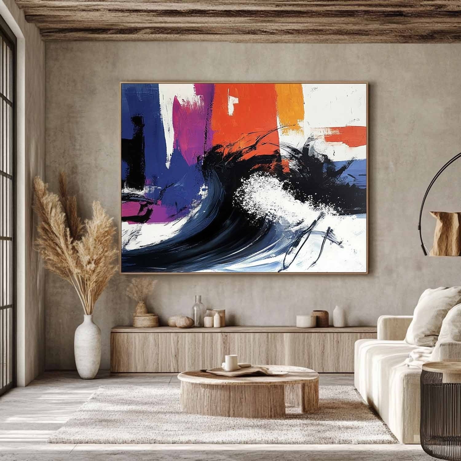 Wall Art Dynamic Textured Wave