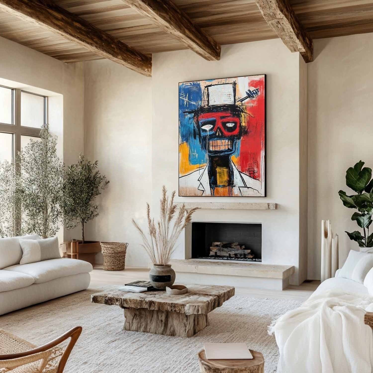 Wall Art Neo Expressionist Skull Figure