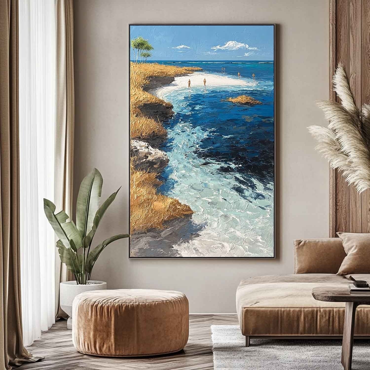 Tropical Peninsula Impasto Painting