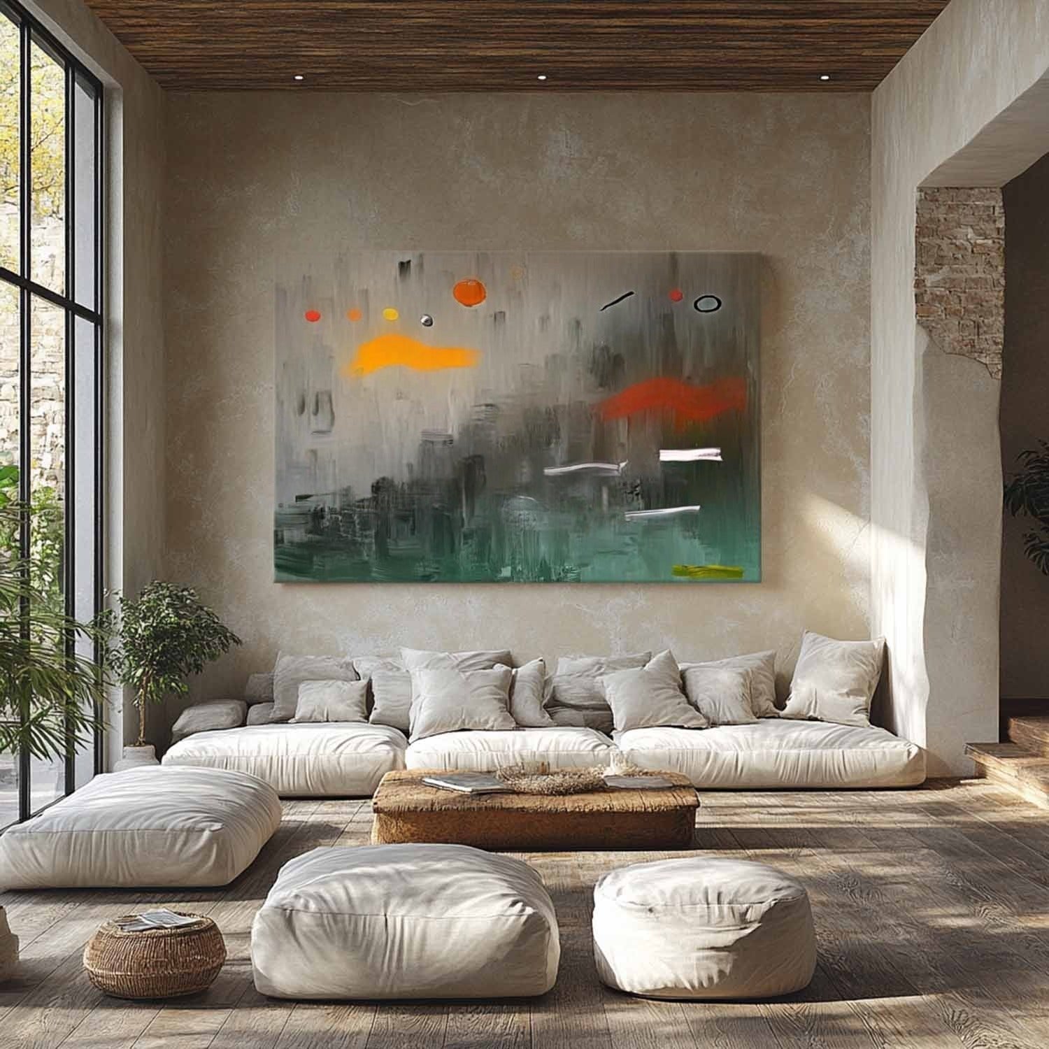Wall Art Playful Textured Whimsical Shapes